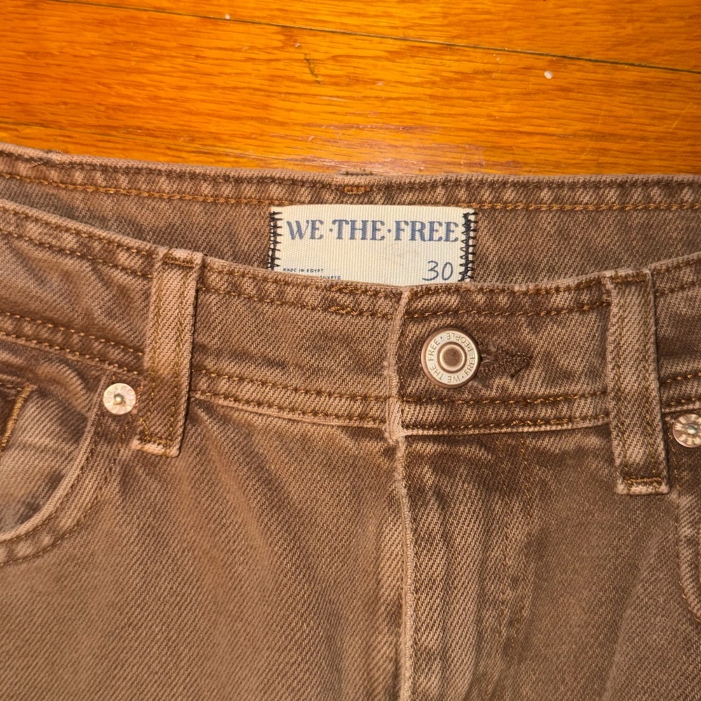 We The Free Brown Straight Leg Women's Jeans - Picture 2 of 4